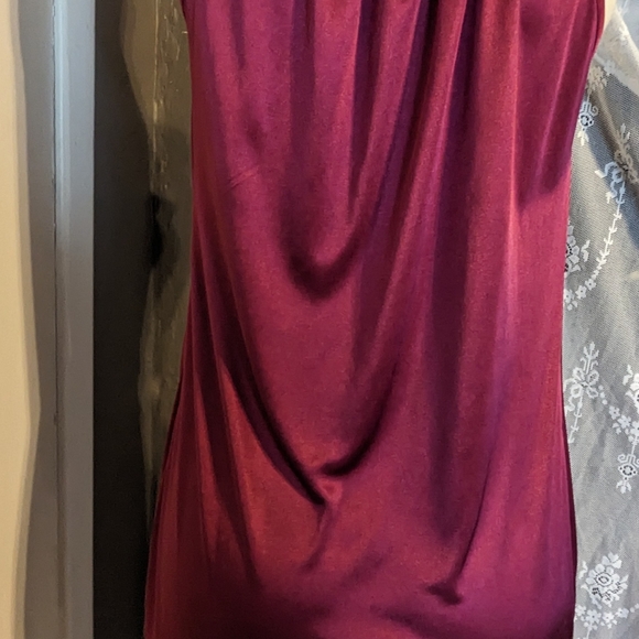 Charlotte Russe sangria silky color crowl neck sexy Valentine's club dress large - Picture 6 of 6